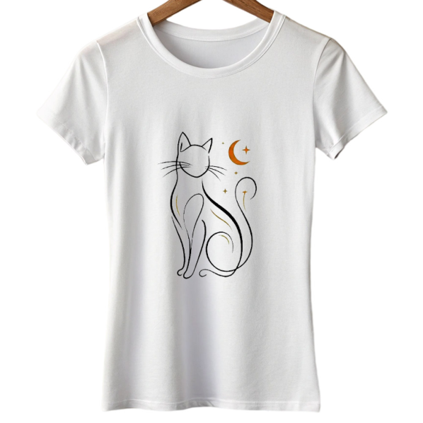 Cat's Hub unisex graphic t-shirt in white with bold cat design - VSAS Attire